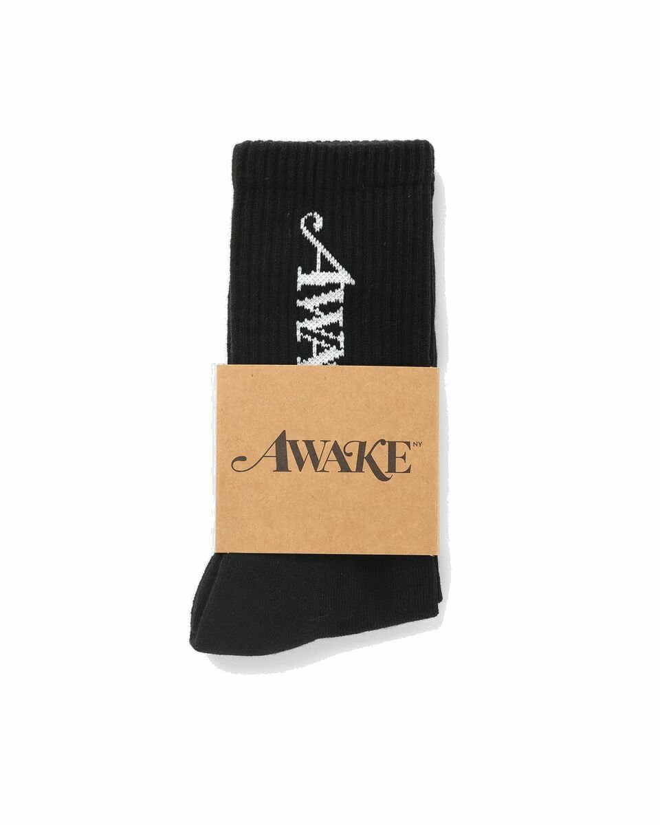 Photo: Awake Logo Socks Black - Mens - Socks