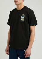 Casablanca LA Night Logo Cotton T-shirt Black