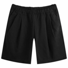 Dime Men's Pleated Twill Shorts in Black