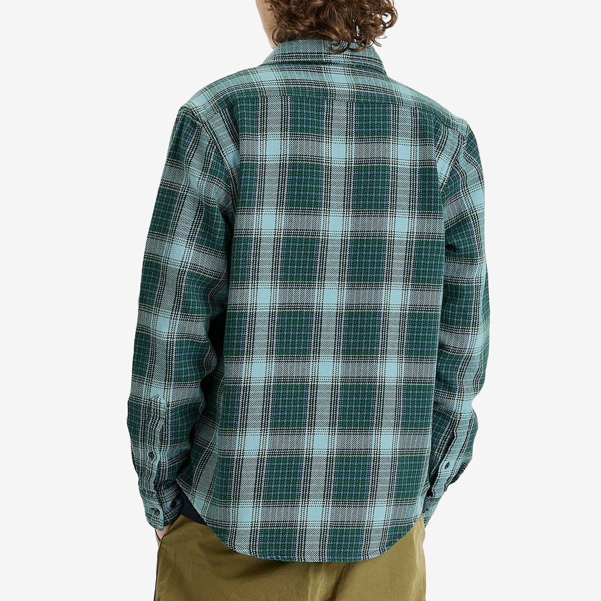 Adsum Men's Classic Plaid Workshirt in Green Check