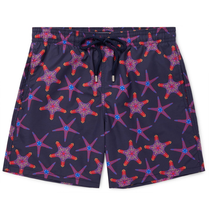 Photo: Vilebrequin - Moorea Mid-Length Printed Swim Shorts - Blue