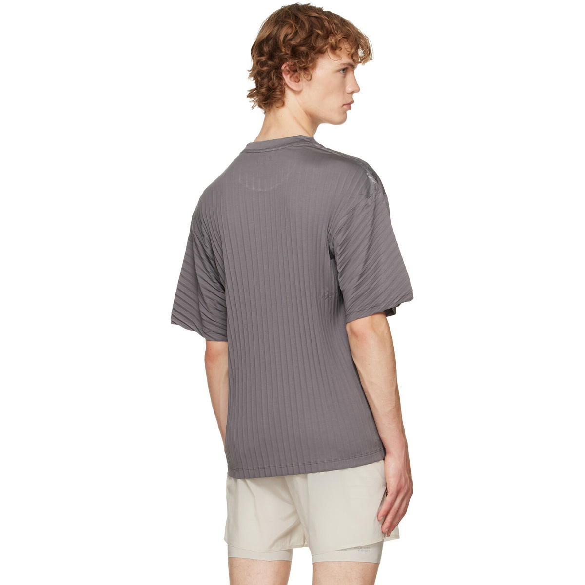 Satisfy Gray AuraLite Pleated Running T‑shirt