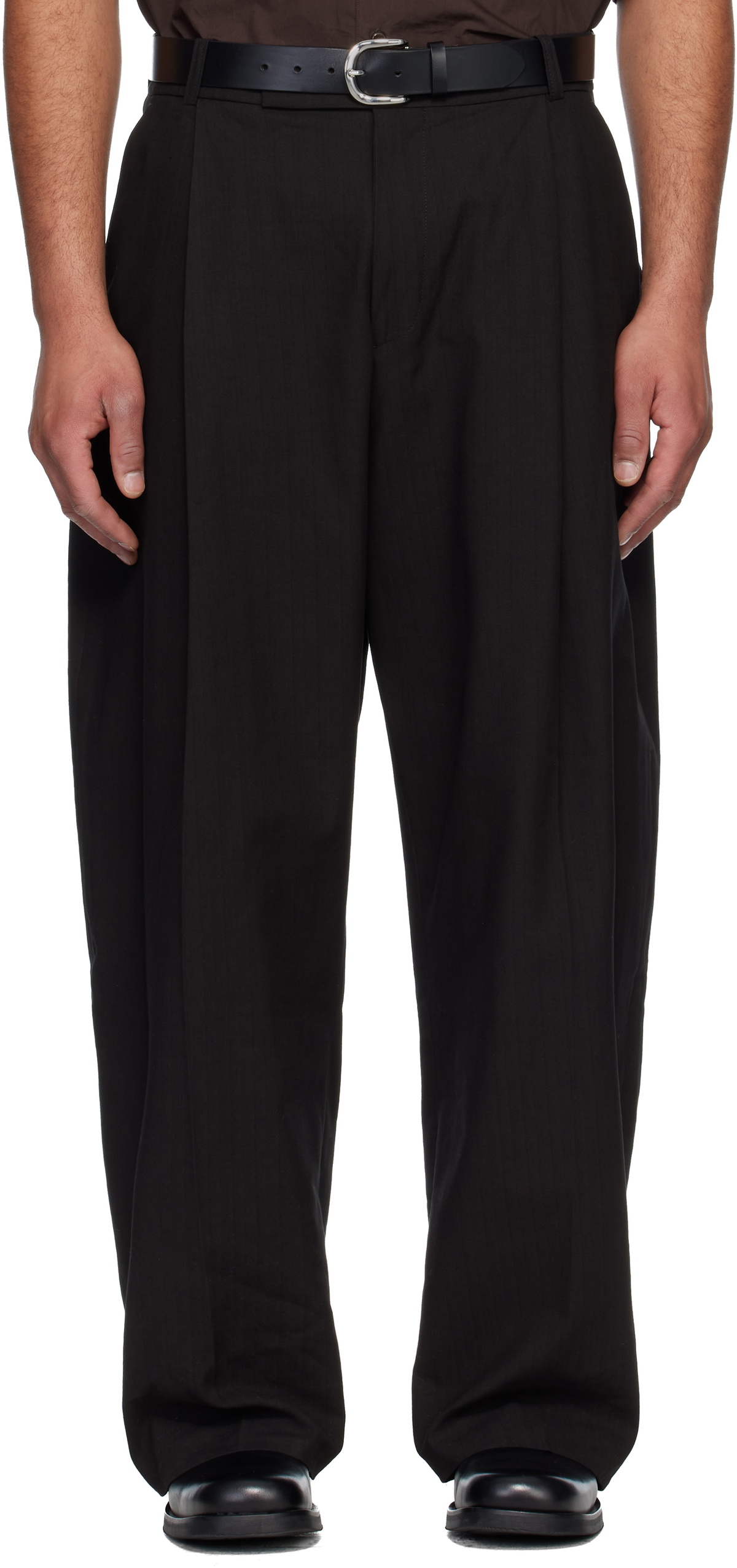 Studio Nicholson - Bionda Wide-Leg Cropped Pleated Virgin Wool