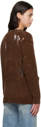 R13 Brown Chenille Boyfriend Cardigan