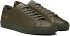 Common Projects Khaki Achilles Premium Sneakers