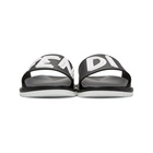 Fendi Black and White Rubber Fendi Vocabulary Sandals