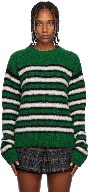 Photo: ERL Green Striped Sweater