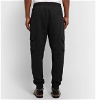 Burberry - Tapered Loopback Cotton-Jersey Cargo Sweatpants - Men - Black