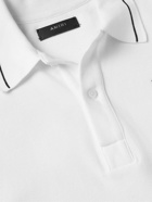 AMIRI - Logo-Embroidered Cotton-Piqué Polo Shirt - White