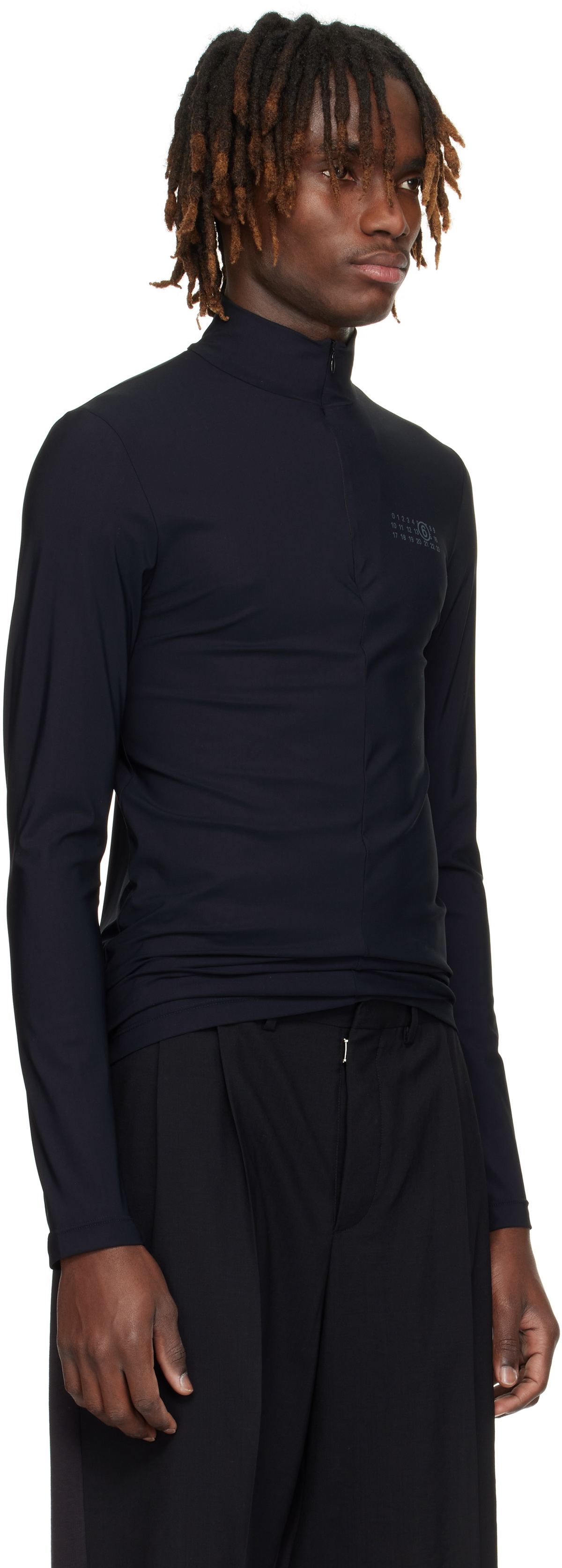 MM6 Maison Margiela Black Zip Top