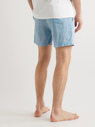 Onia - Home Linen Pyjama Shorts - Blue