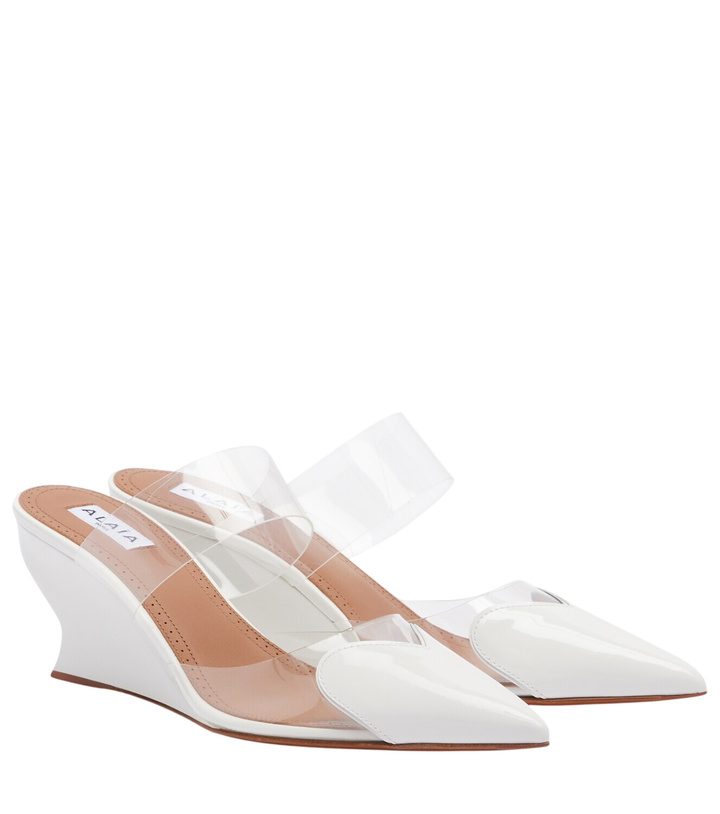 Photo: Alaïa Le Coeur patent leather wedge mules