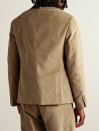 Thom Browne - Unstructured Wool-Trimmed Cotton-Corduroy Blazer - Neutrals