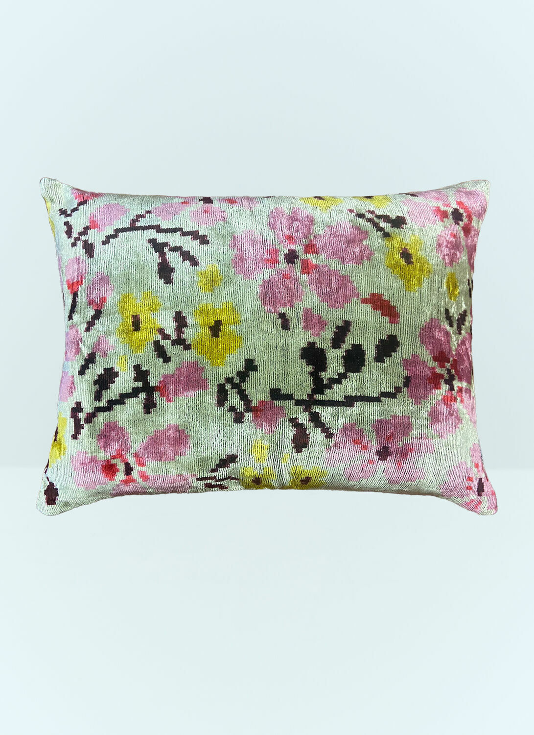 Les-Ottomans Flowers Velvet Cushion