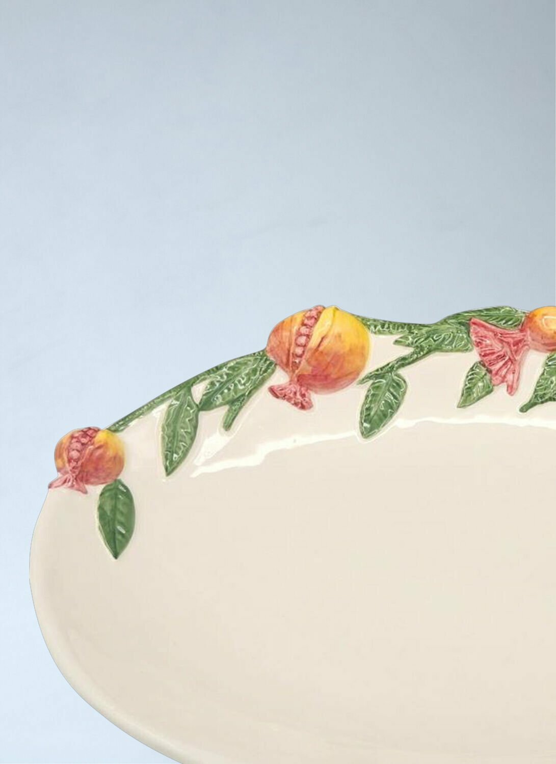 Les-Ottomans Ceramic Fruit Embellished Serving Platter