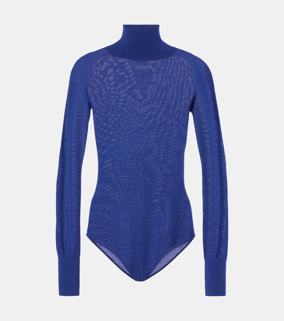 Alaïa Sheer turtleneck wool bodysuit