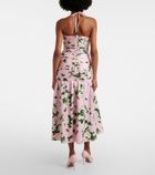 Carolina Herrera Floral ruched cotton-blend midi dress
