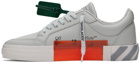 Off-White Gray Vulcanized Low-Top Sneakers