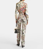 Etro Printed mid-rise straight jeans