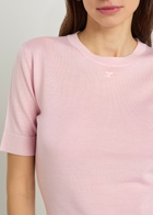 Courrèges Merino Wool T-shirt Light Pink