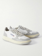 Autry - Medalist Two-Tone Leather Sneakers - Gray