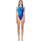 adidas LOTTA VOLKOVA Blue Tank Cut One-Piece Swimsuit