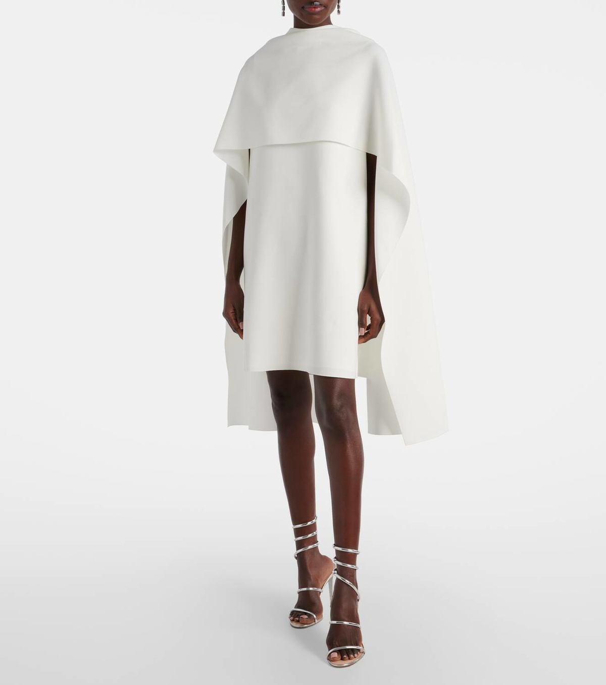 Roksanda Bridal Kaiya caped crêpe minidress
