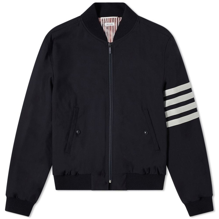 Photo: Thom Browne 4 Bar Wool Zip Bomber Jacket