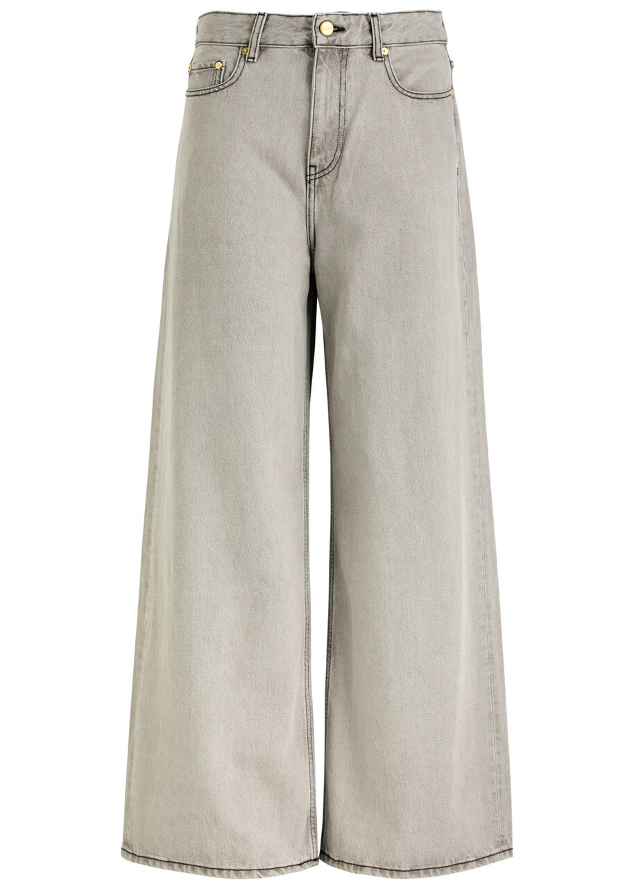 Ganni Future Wide-leg Jeans Grey GANNI