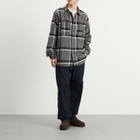 Engineered Garments Men's Brushed Big Plaid Work Shirt in Grey/Black