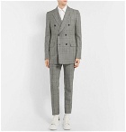 Alexander McQueen - Prince of Wales Checked Wool and Mohair-Blend Suit Trousers - Gray