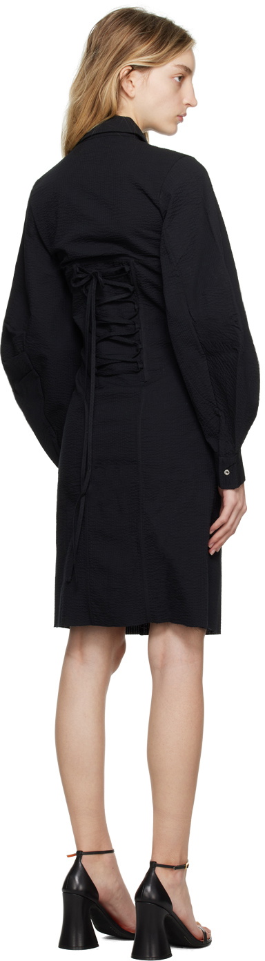 Marques Almeida Black Corset Minidress