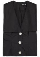 Sister Jane Birdie Collared Poplin Vest Black