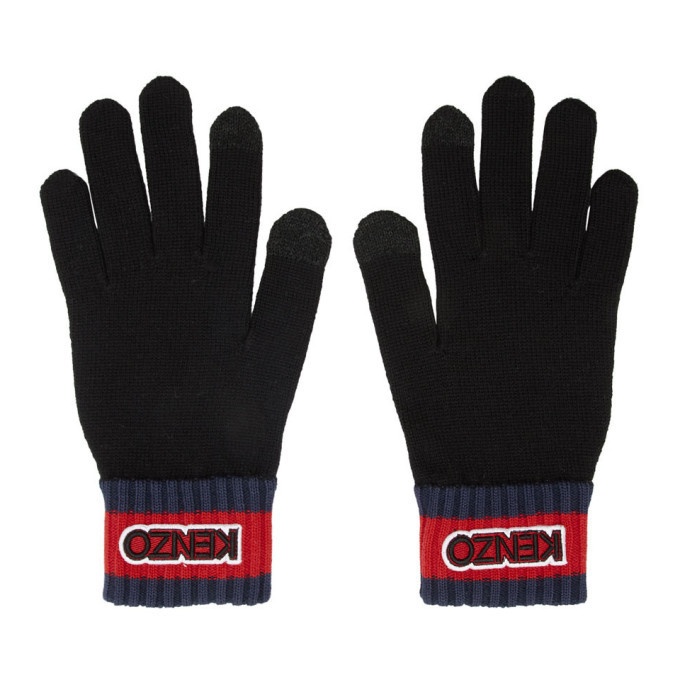Photo: Kenzo Black Logo Tag Gloves