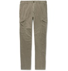 James Perse - Slim-Fit Garment-Dyed Linen and Cotton-Blend Cargo Trousers - Men - Green