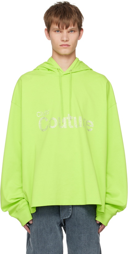 Photo: ANONYMOUS CLUB Green Crystal-Cut Hoodie