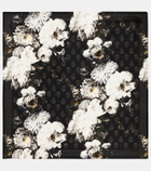 Alexander McQueen Floral silk twill scarf