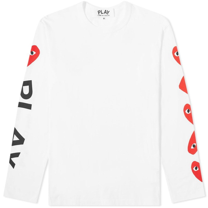 Photo: Comme des Garcons Play Long Sleeve Multi Heart &Logo Tee