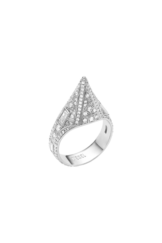 Photo: Diesel Silver-tone brass band ring - Rings - Unisex - Silver