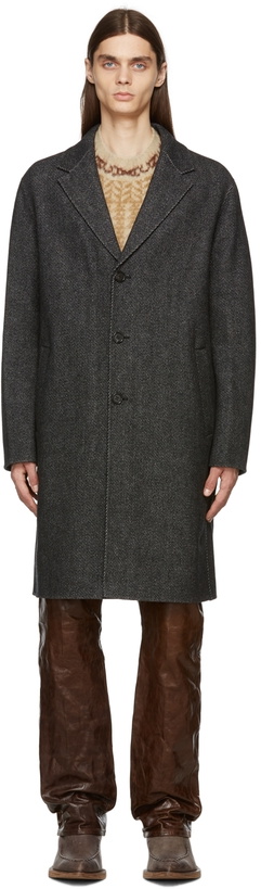 Photo: Acne Studios Grey Twill Double Face Coat