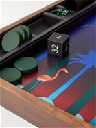 Alexandra Llewellyn - Dusk Ziricote Wood and Leather Backgammon Set