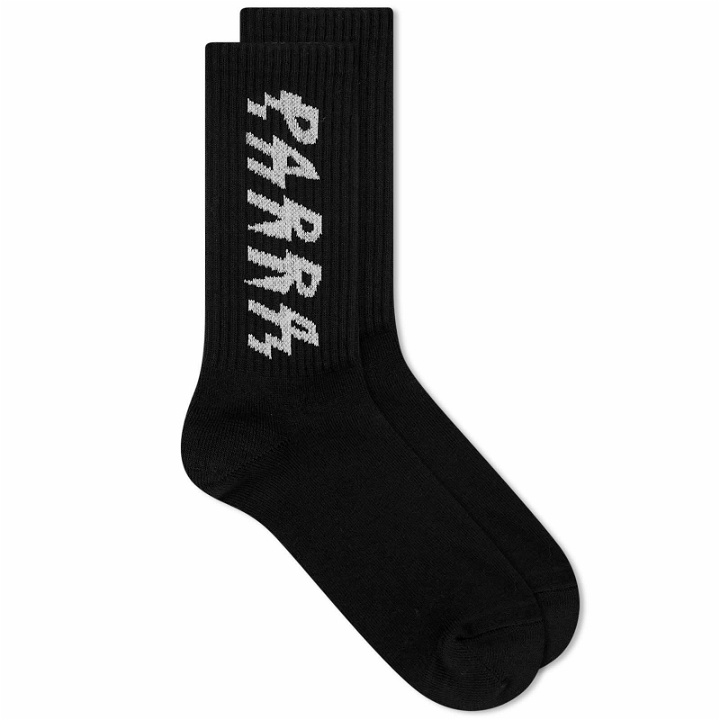 Photo: By Parra Men's Spiked Logo Crew Socks in Black