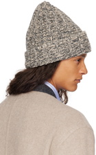Maison Margiela Gray & Beige Shetland Wool Beanie