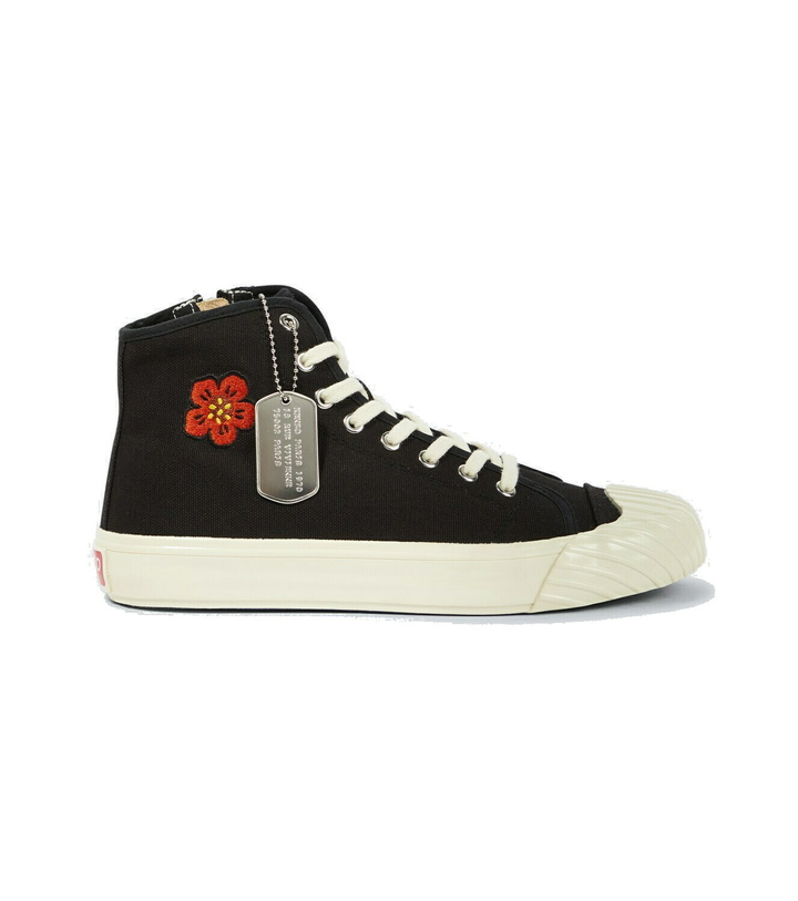 Photo: Kenzo Kenzoschool canvas high-top sneakers