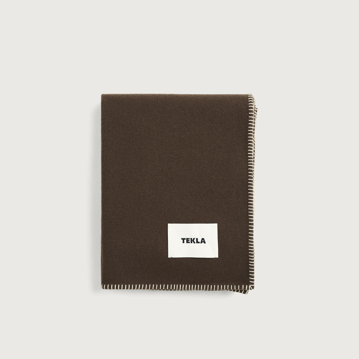 Tekla Fabrics Lambswool Blanket in Walnut