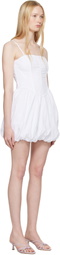 Fleur du Mal White Poplin Bubble Minidress