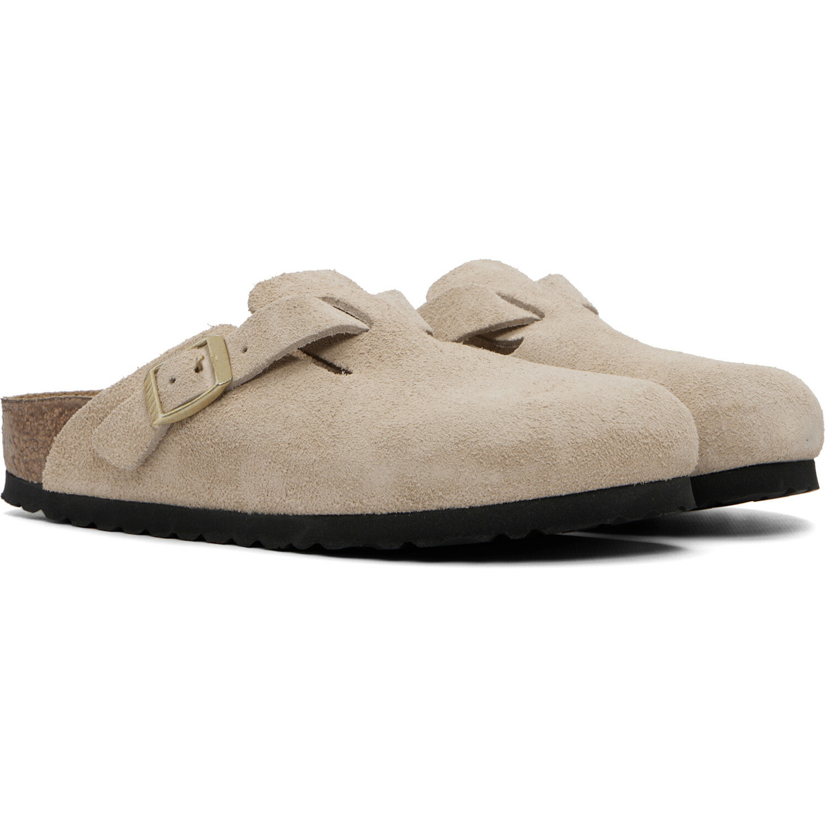 Birkenstock Beige Narrow Boston Slip-on Loafers
