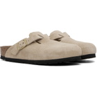 Birkenstock Beige Narrow Boston Slip-on Loafers