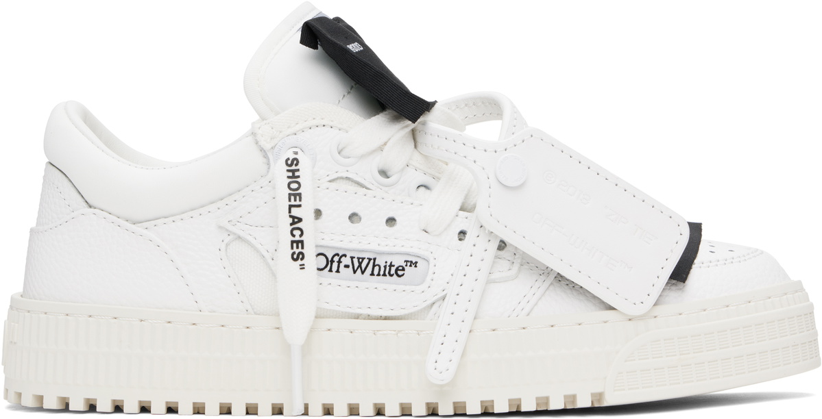 Off-White White & Black Low Top 3.0 Off Court Sneakers