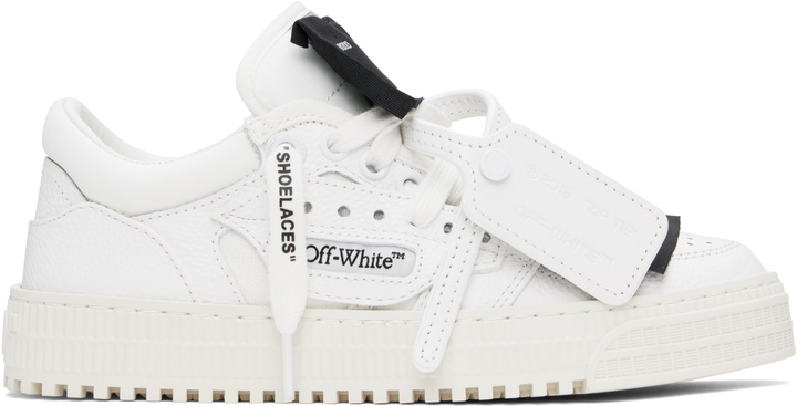 Photo: Off-White White & Black Low Top 3.0 Off Court Sneakers